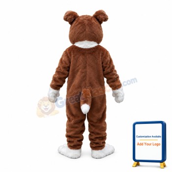 Plush Bulldog Mascot Costume