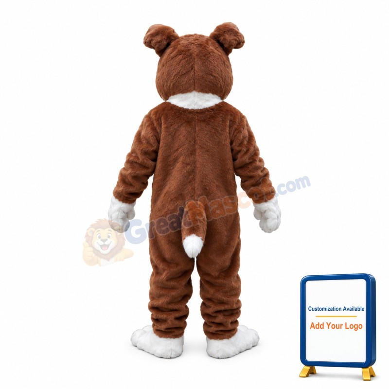 Plush Bulldog Mascot Costume
