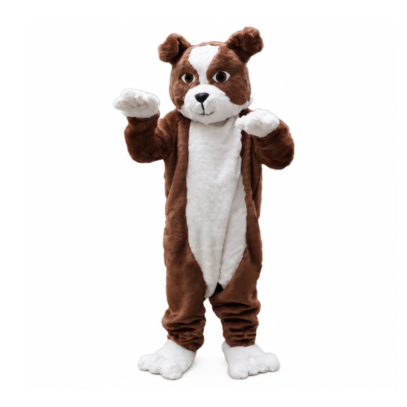 Plush Bulldog Mascot Costume