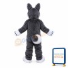 Grey Plush Husky Dog Mascot Costume
