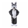 Grey Plush Husky Dog Mascot Costume