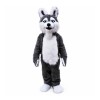 Grey Plush Husky Dog Mascot Costume