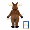 Happy Lightweight Moose Mascot Costume