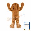 Happy Brown Plush Dog Mascot Costume