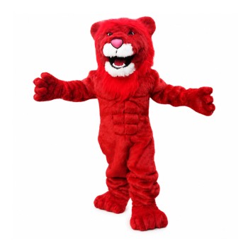 Power Red Lion Mascot Costume