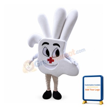 White Hand Mascot Costume