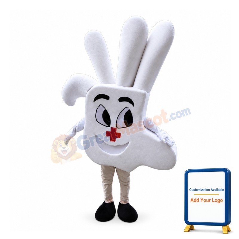 White Hand Mascot Costume