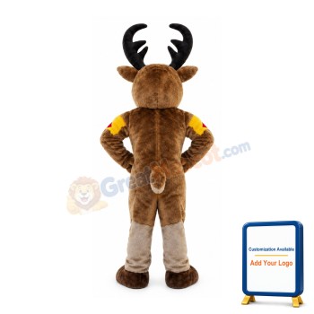 Power Muscular Deer Mascot Costume