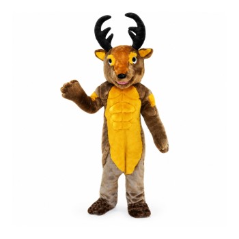Power Muscular Deer Mascot Costume