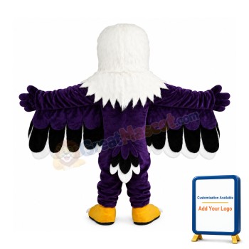 Purple Eagle Mascot Costume
