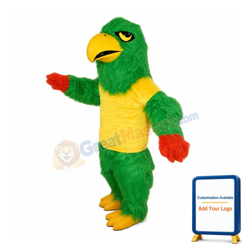 Green Falcon Mascot Costume