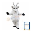 Plush White Goat Mascot Costume