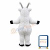 Plush White Goat Mascot Costume