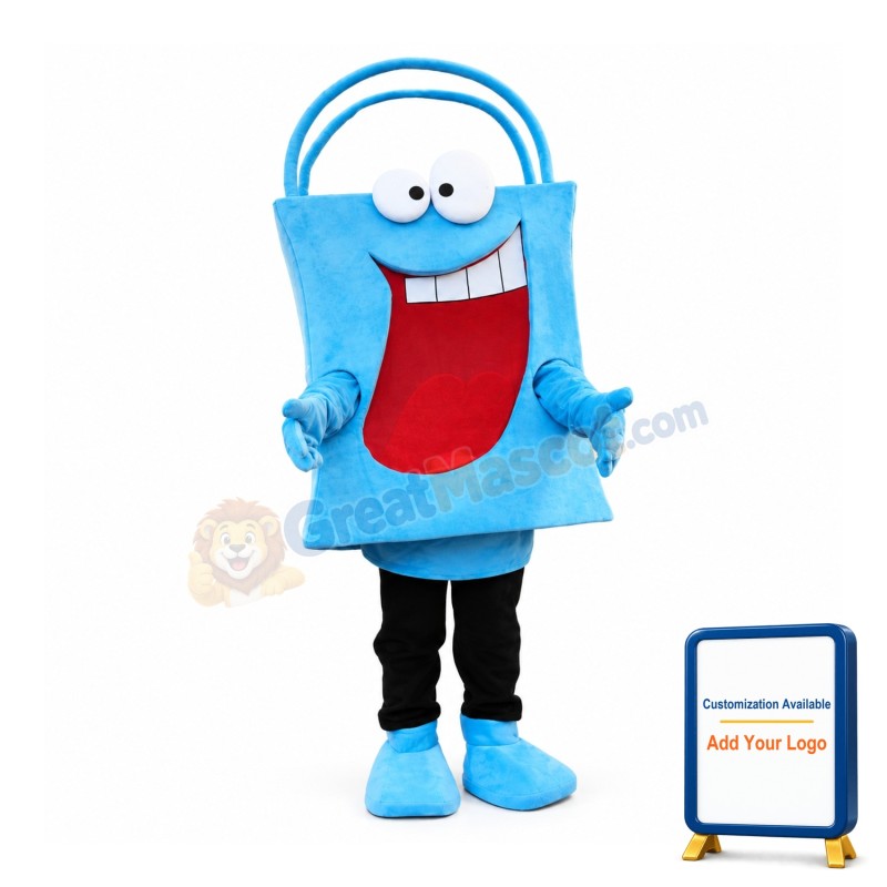 Blue Bag Mascot Costume