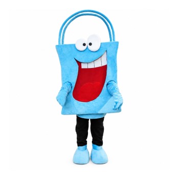 Blue Bag Mascot Costume