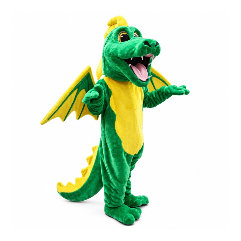 Happy Lightweight Green Dragon Mascot Costume
