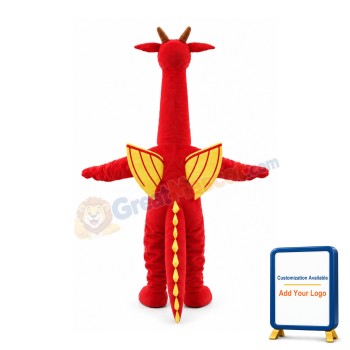 Red Dragon Mascot Costume