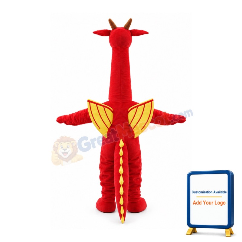 Red Dragon Mascot Costume