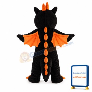Cute Black Dragon Mascot Costume