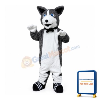 Cute Plush Husky Mascot Costume