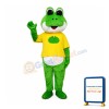 Friendly Green Frog Mascot Costume