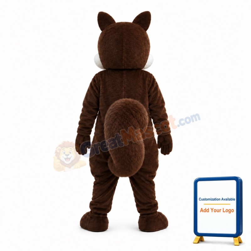 Happy Adult Squirrel Mascot Costume