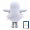 Cute White Ghost Mascot Costume