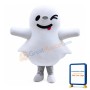 Cute White Ghost Mascot Costume