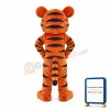 Happy Cartoon Tiger Mascot Costume