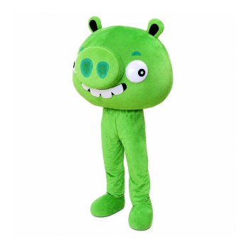 Green Pig Mascot Costume