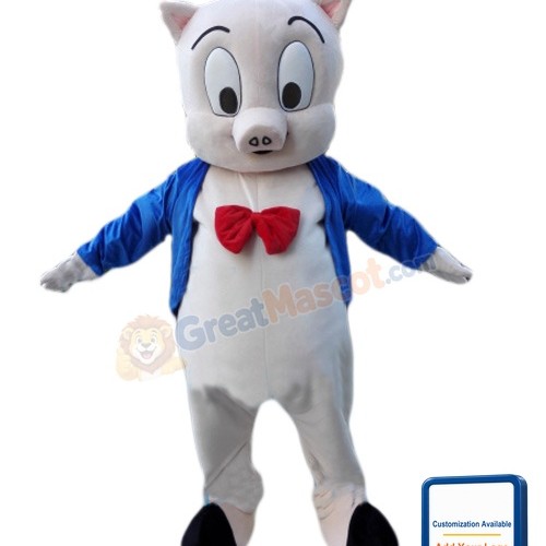Porky Pig Mascot Costume
