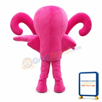 Pink Octopus Mascot Costume
