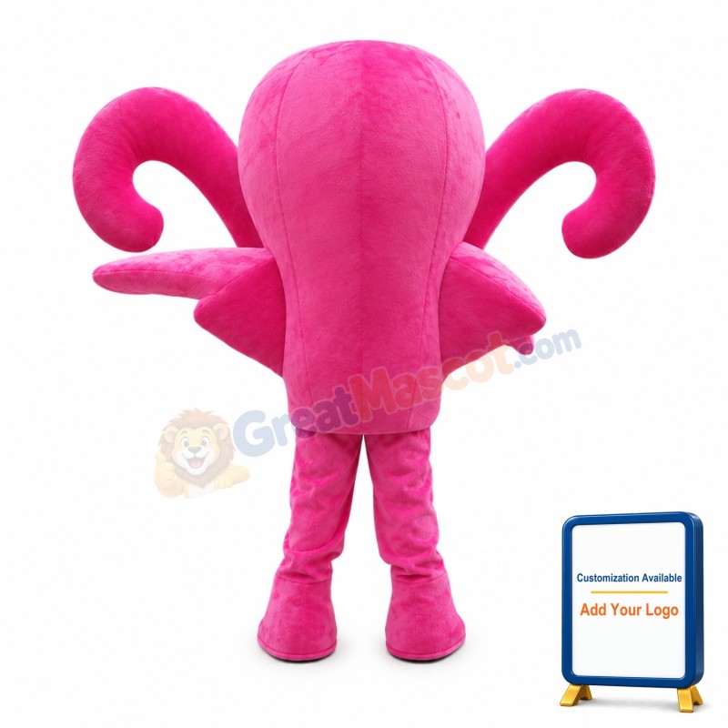 Pink Octopus Mascot Costume