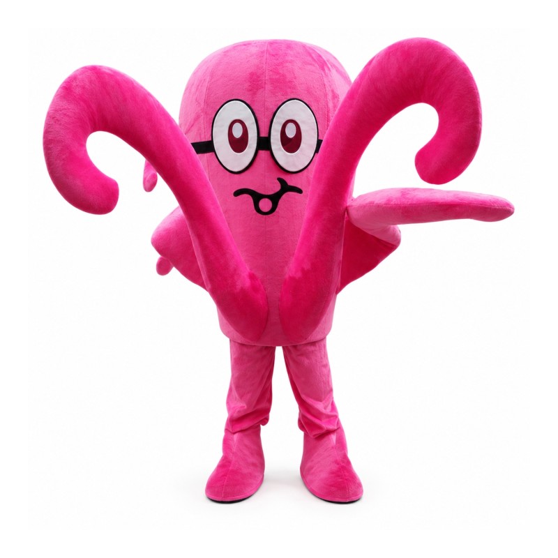 Pink Octopus Mascot Costume