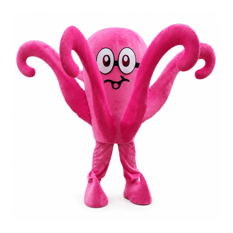 Pink Octopus Mascot Costume