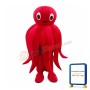 Red Octopus Mascot Costume