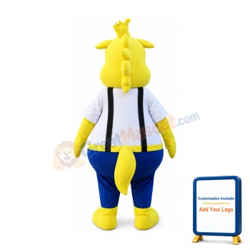 Yellow Rhino Mascot Costume