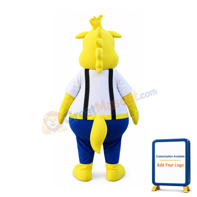 Yellow Rhino Mascot Costume
