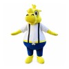 Yellow Rhino Mascot Costume