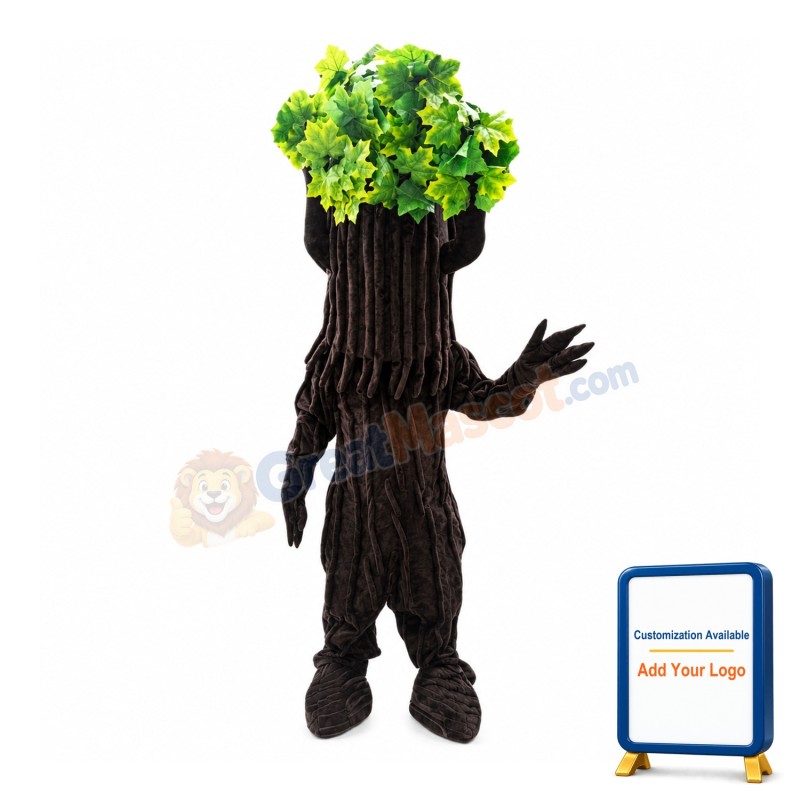 Green Tree Mascot Costume