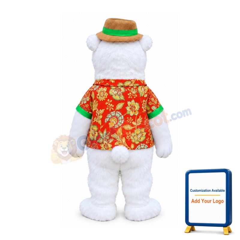 Friendly Lightweight Polar Bear Mascot Costume