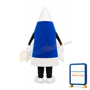Blue Rocket Mascot Costume