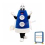 Blue Rocket Mascot Costume