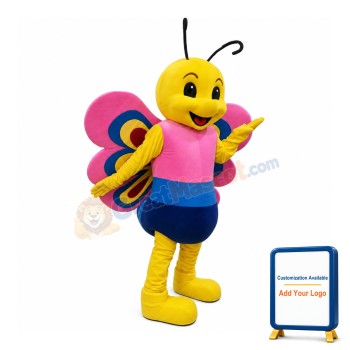 Friendly Lightweight Butterfly Mascot Costume