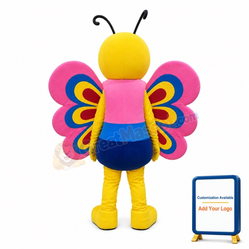 Friendly Lightweight Butterfly Mascot Costume