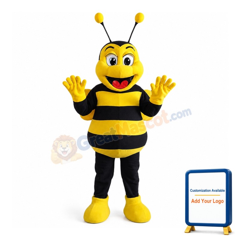 Happy Bee Mascot Costume