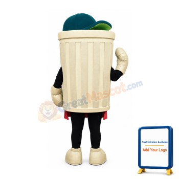 Happy Trash Can Mascot Costume