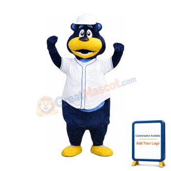 Happy Baseball Bear Mascot Costume