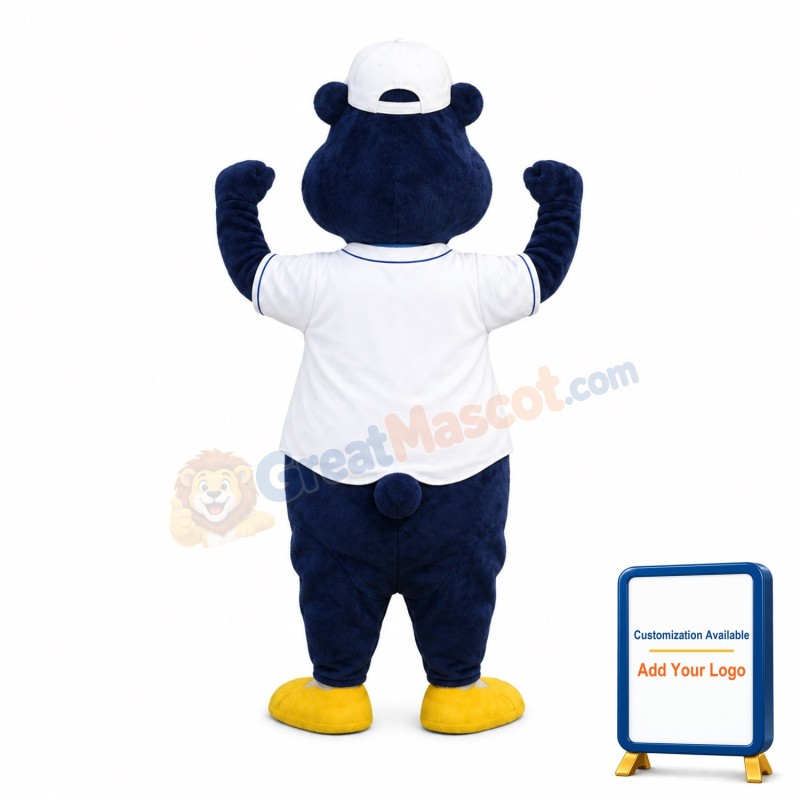 Happy Baseball Bear Mascot Costume