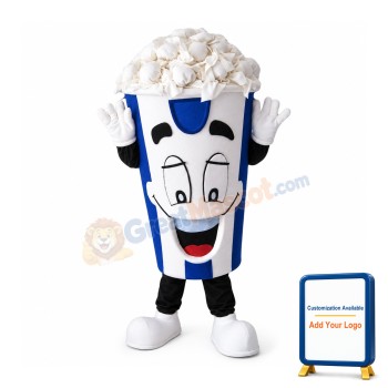 Happy Lightweight Popcorn Mascot Costume